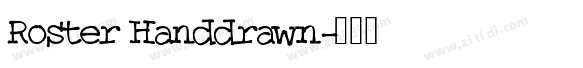 Roster Handdrawn字体转换